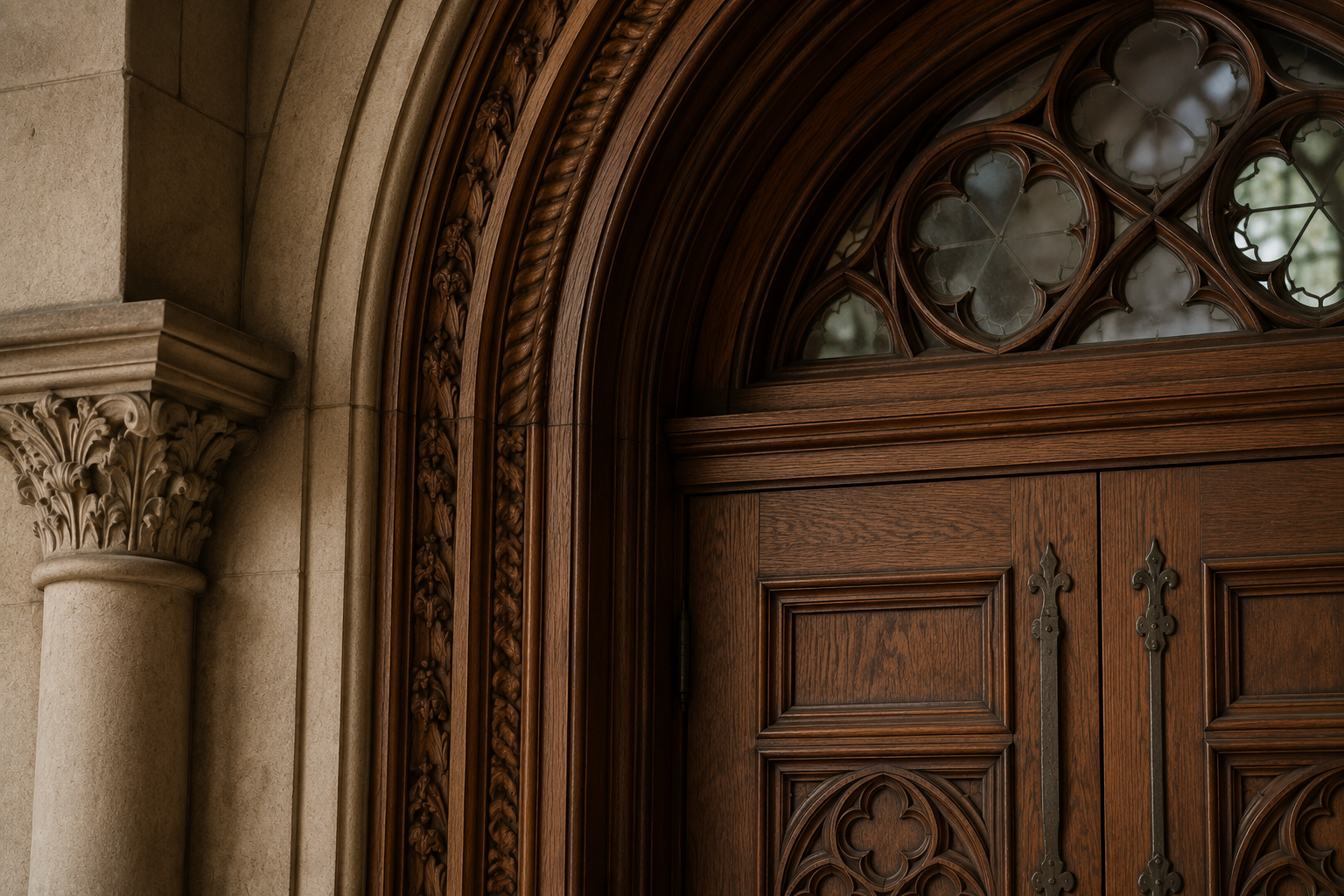 Close up of a door frame