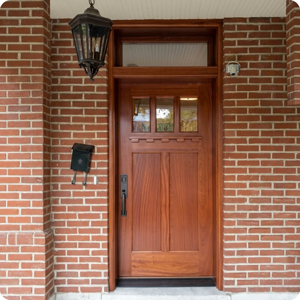 Brantley residence front door after