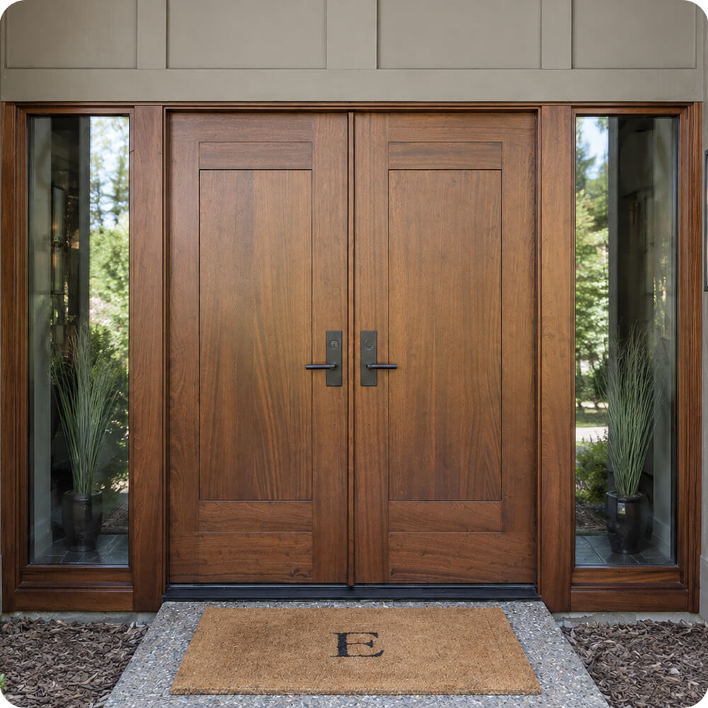 James residence front door after