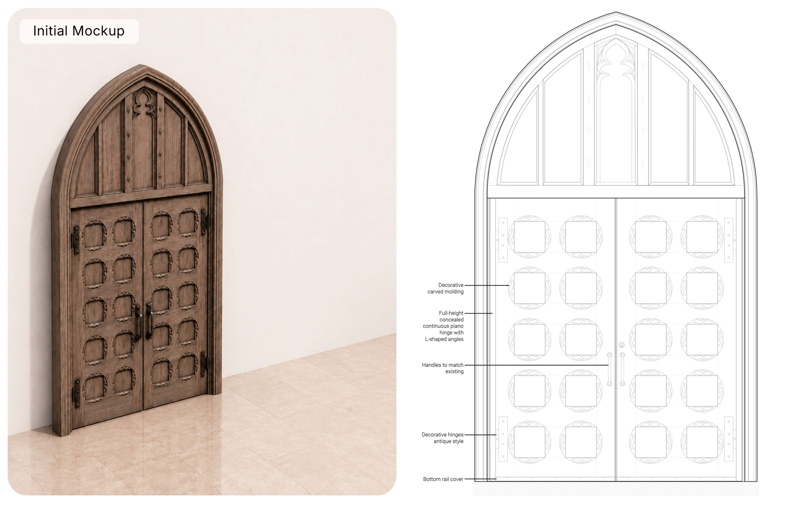 Lidenwood door mockup by Scobis
