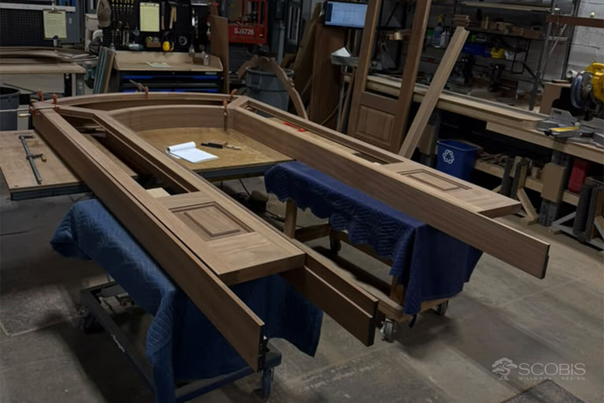 Wood door process by Scobis