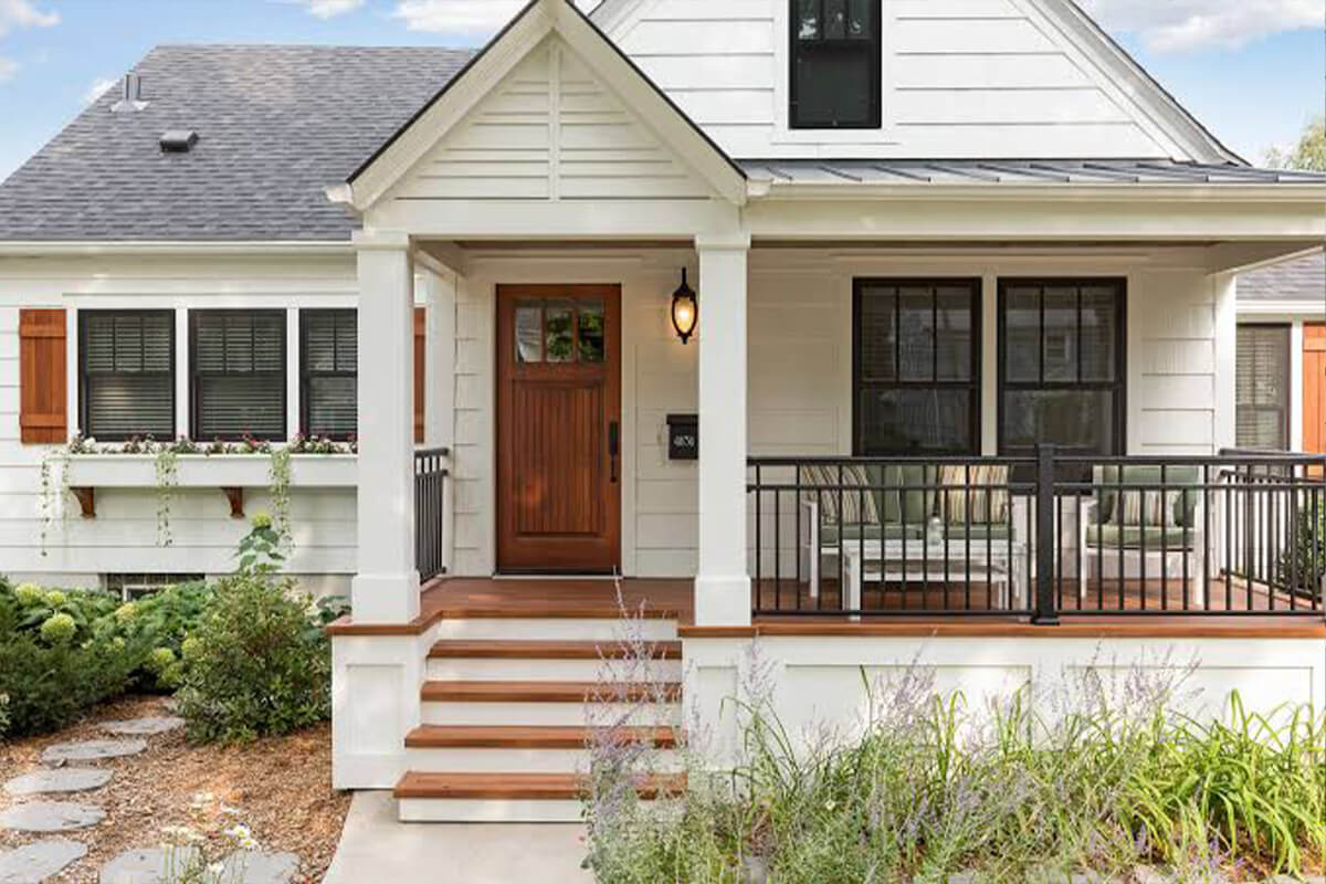 Choose a door if your home has a deep porch​